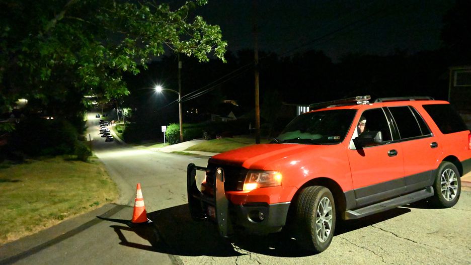 PENNSYLVANIA, UNITED STATES - JULY 14: Police cars outside the residence of Thomas Matthew Crooks, Trump Rally Shooter, investigate the area in Pennsylvania, United States on July 14, 2024. In the aftermath of the incident, one rally attendee was killed, two rally attendees are in critical condition and Former President of the United States Donald J. Trump suffered a non-fatal gunshot wound. The shooter is dead after being killed by the United States Secret Service. (Photo by Kyle Mazza/Anadolu via Getty Images)