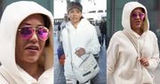 Wystylizowana Mel B kokietuje paparazzi na lotnisku