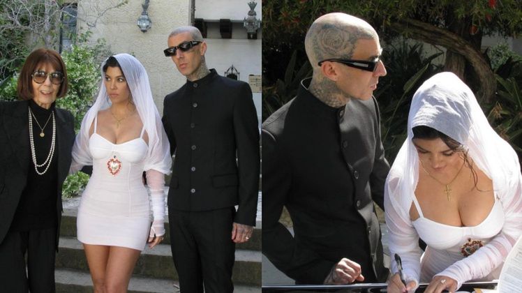 Kourtney Kardashian świętuje urodziny babci swoimi zdjęciami ślubnymi