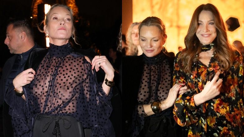 Kate Moss na pokazie Saint Laurent