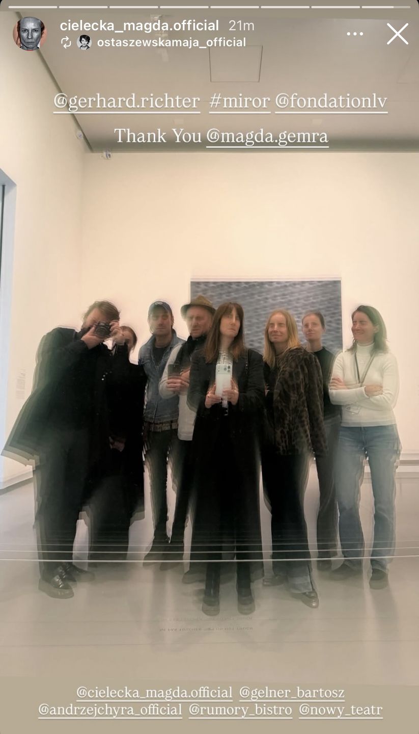 Magda Cielecka w muzeum z Gelnerem i Chyrą