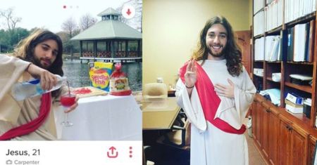 Użytkownik Tindera podrywa kobiety jako... Jezus! "Przesuń w prawo, jeśli szukasz Jezusa w swoim życiu"