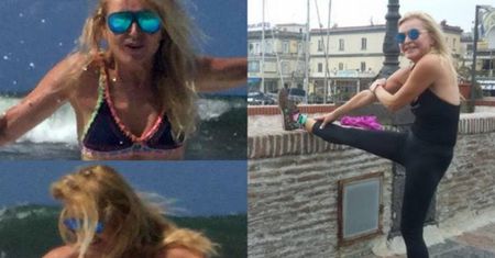 60-letnia Monika Olejnik "na fali" pokazuje płaski brzuch (FOTO)