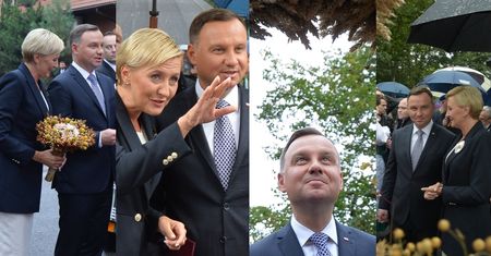 Andrzej Duda z zachwytem ogląda wieńce dożynkowe (ZDJĘCIA)