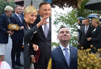 Andrzej Duda z zachwytem ogląda wieńce dożynkowe (ZDJĘCIA)