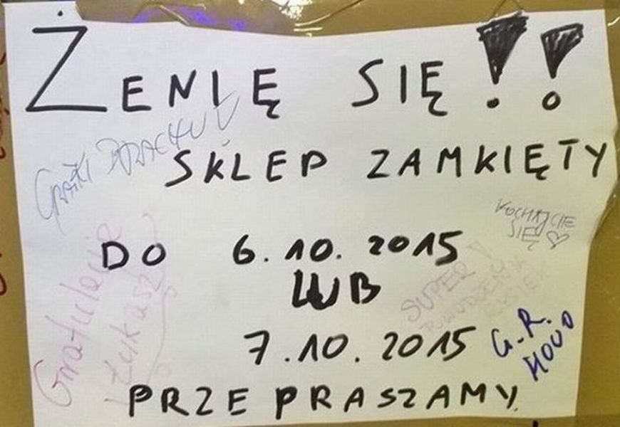 Reakcja klientów na zamknięty sklep. Warszawiacy potrafią być mili