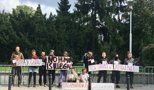 Warszawa. Głodówka na Wiejskiej. Solidarni z uchodźcami na granicy