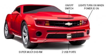 Komupter schowany w Camaro!