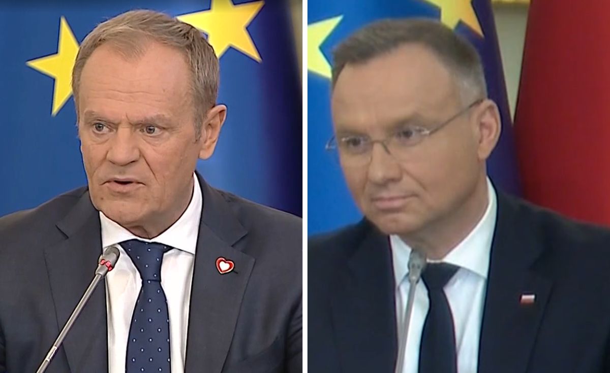 Donald Tusk i Andrzej Duda na Radzie Gabinetowej