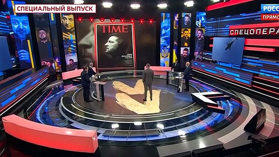 Rosyjska propaganda wykorzystała okładkę z Zełenskim do podkreślenia swojego "zwycięstwa"