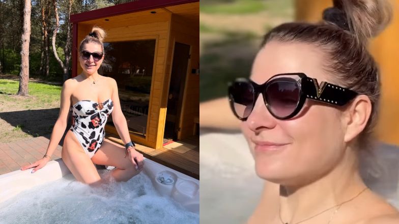 Magdalena Narożna pluska się w jacuzzi