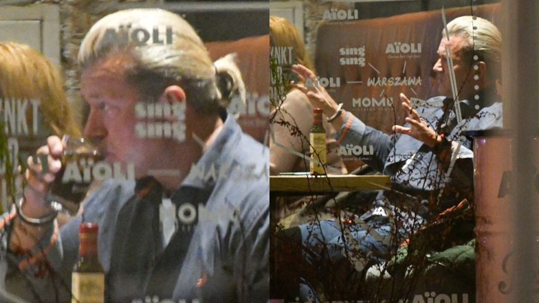 Jarosław Jakimowicz imprezuje w centrum Warszawy