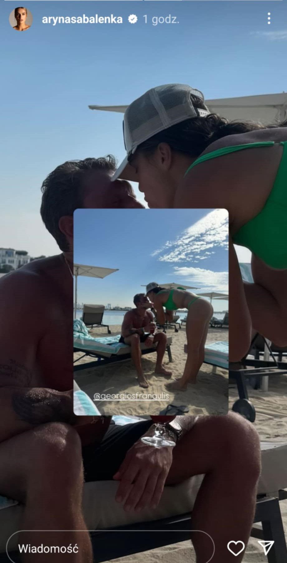 Aryna Sabalenka on holiday with her beloved