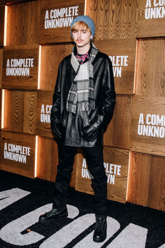 Timothee Chalamet na premierze filmu "Kompletnie nieznany"