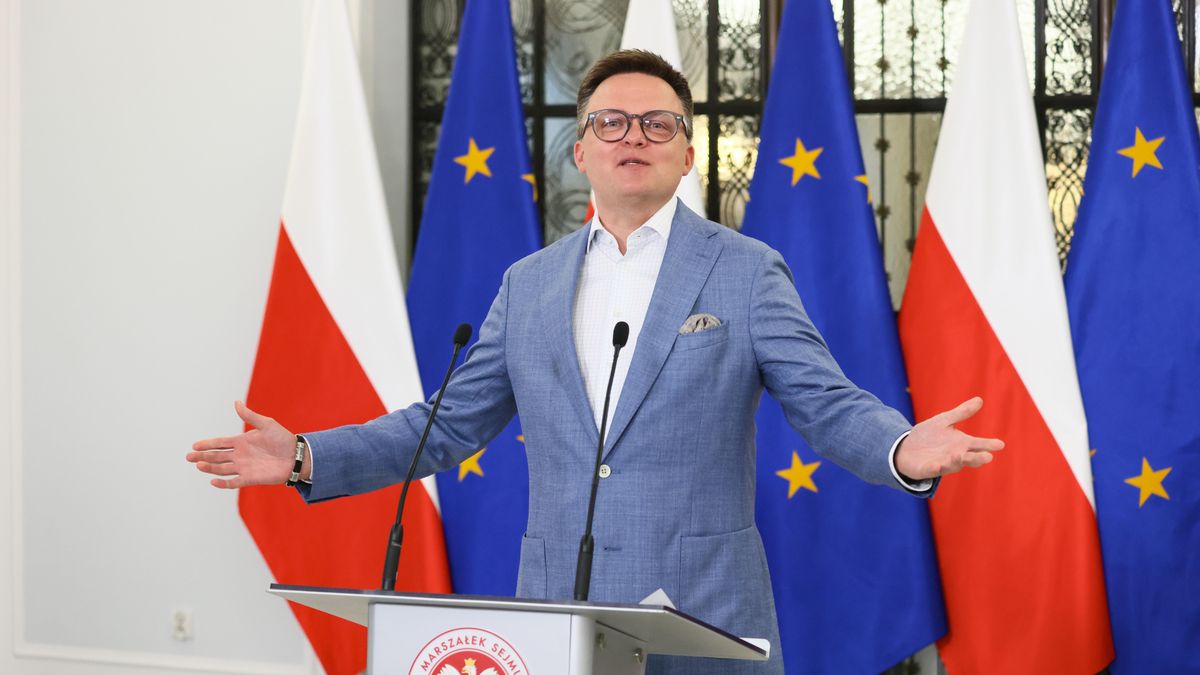 Szymon Ho�ownia
Warszawa, 19.08.2024. Marsza�ek Sejmu Szymon Ho�ownia podczas konferencji prasowej w Sejmie w Warszawie, 19 bm. Spotkanie dot. spraw bie��cych. (doro) PAP/Leszek Szyma�ski
Leszek Szyma�ski
gest, konferencja, marsza�ek, polityk polityka, prasowa, sejm, sejmu
