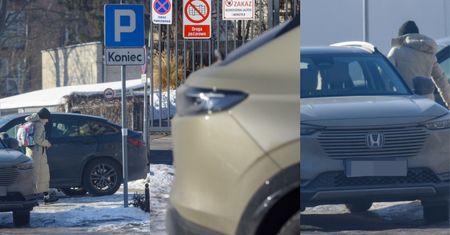 Obarczona plecakiem Joanna Koroniewska parkuje w niedozwolonym miejscu?! (ZDJĘCIA)