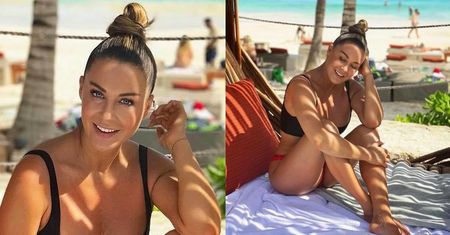 Małgorzata Rozenek gra odsłoniętym ramionkiem na plaży i grozi: "Szykuję się na PODBÓJ ŚWIATA" (ZDJĘCIA)