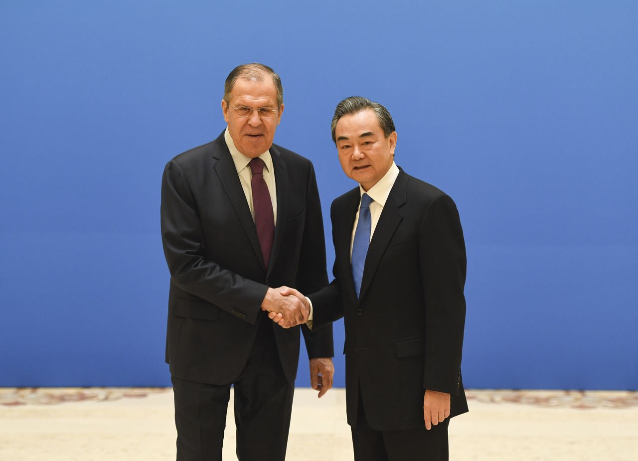 The interior ministers of Russia and China, Sergey Lavrov and Wang Yi, will be talking in Beijing for two days.