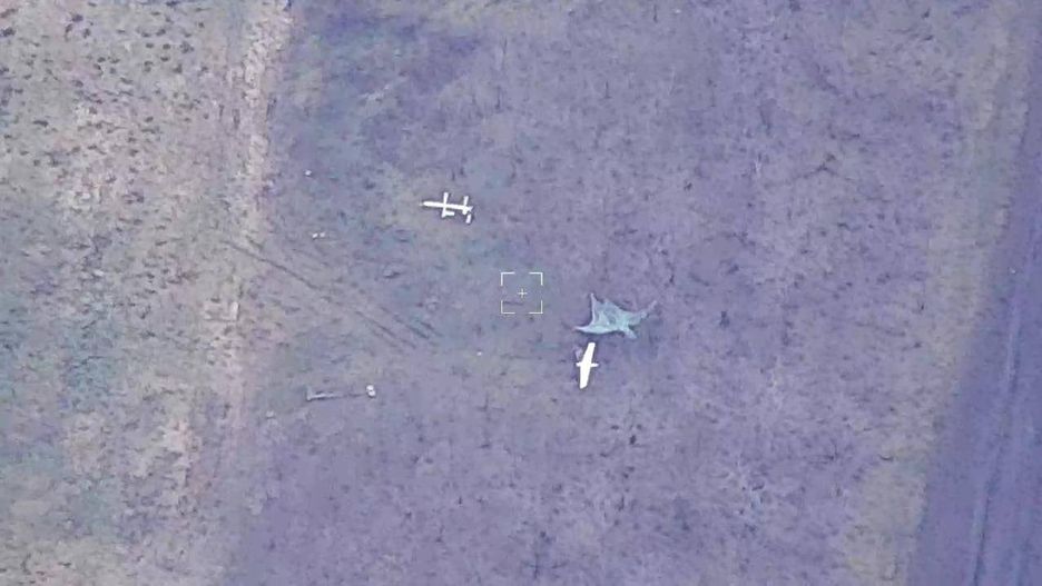 Makiety rosyjskich dronów