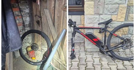 Ukradli rower elektryczny. Do auta zmieściło się tylko koło
