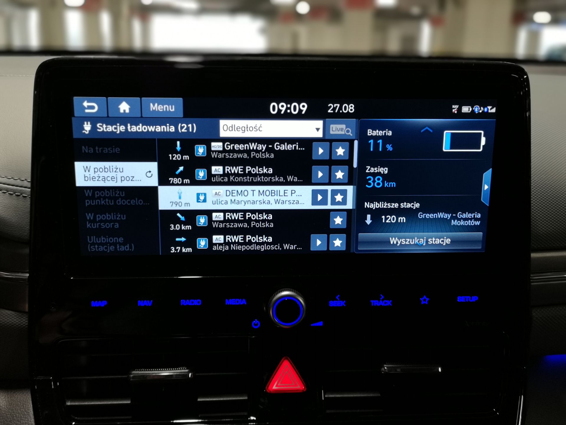 Hyundai Ioniq Electric: System zarządzania energią i audio Infinity 7