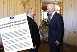 Spotkanie Biden-Putin. Jest wspólne oświadczenie prezydentów