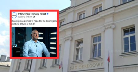 Skazali go, choć wyrok był poszlakowy. Odsiedział już rok za współudział w kradzieży 3 mln