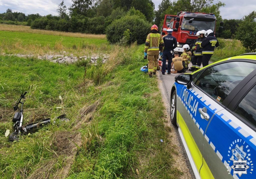 12-latek przewrócił się na hulajnodze elektrycznej