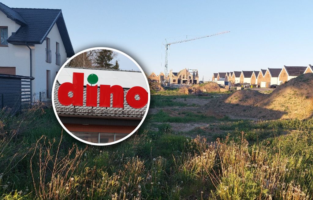 Dino na środku osiedla? Mieszkańcy wkurzeni. Widok na betonowy płot