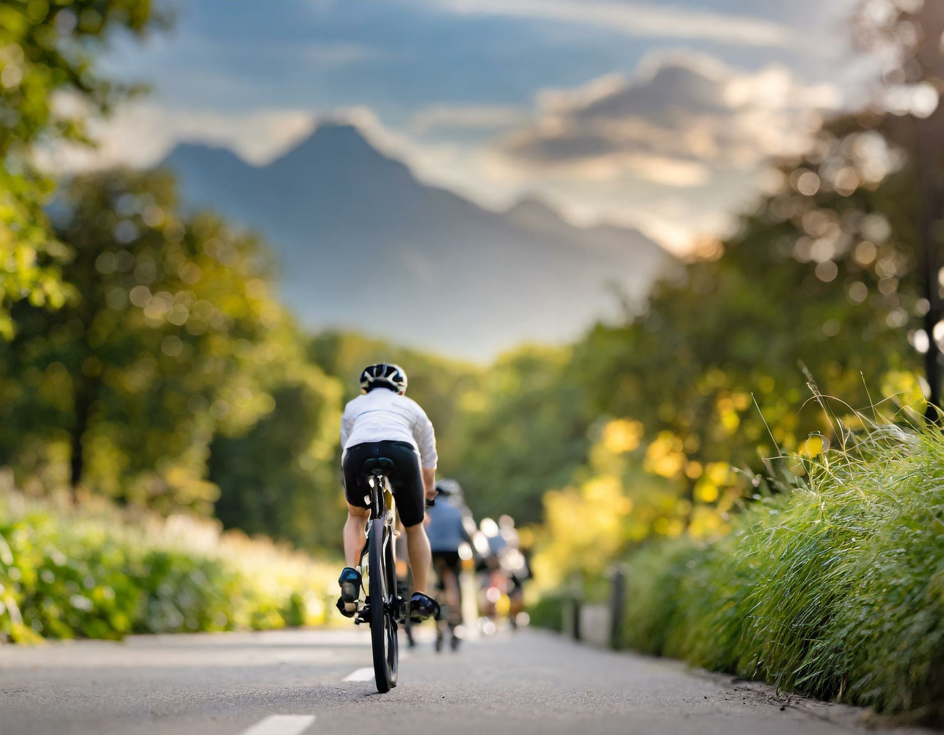 rowerzysta, droga, rower, ulica, jazda, transport, miejski, ruch, zdrowie, bikers, kolarstwo, przejażdżka, wycieczka, miasto, spacer, podróż, sport, rowery, ekologiczny, kolarze, osoby, lato, góry, trasa, rowerowa
