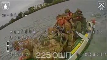 Rosjanie próbowali się przedrzeć. Uderzył w nich dron. Jest film