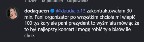 Doda przedłużyła koncert 