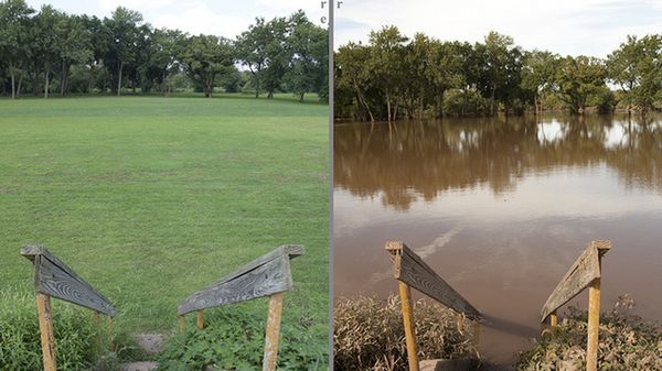 USA przed i po huraganie Irene 1