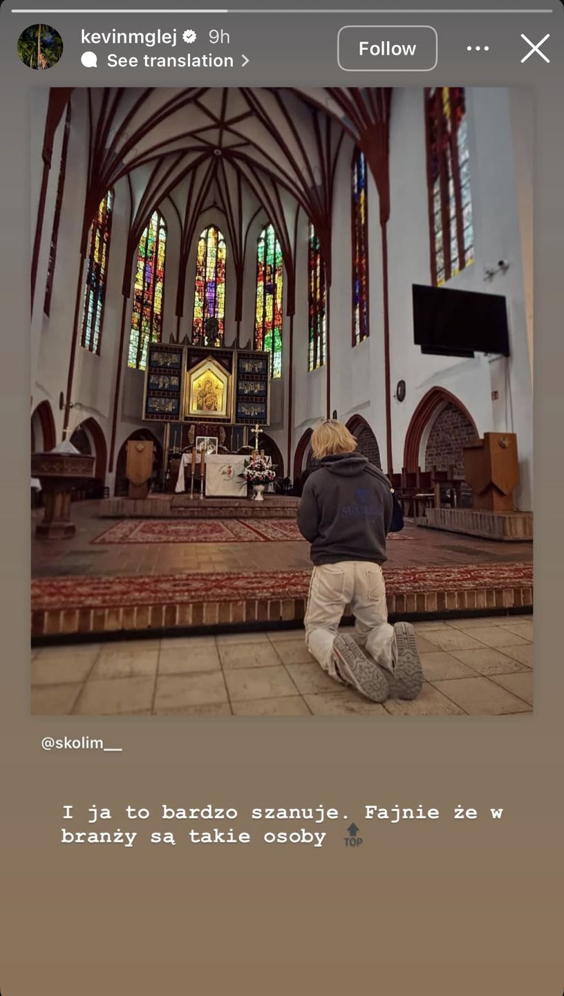 Skolim w kościele