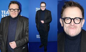 Olaf Lubaszenko budzi podziw lżejszą o 80 kg sylwetką na premierze sztuki (ZDJĘCIA)