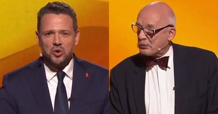 Janusz Korwin-Mikke RZUCIŁ ŚWIERSZCZEM w Rafała Trzaskowskiego podczas debaty! "Niech je sobie je" (WIDEO)