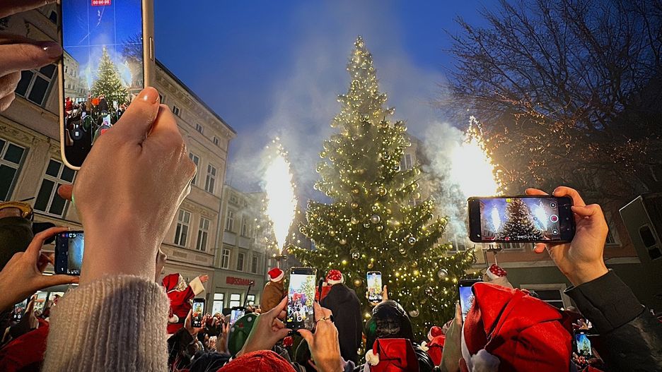 Światełka świąteczne w Zielonej Górze