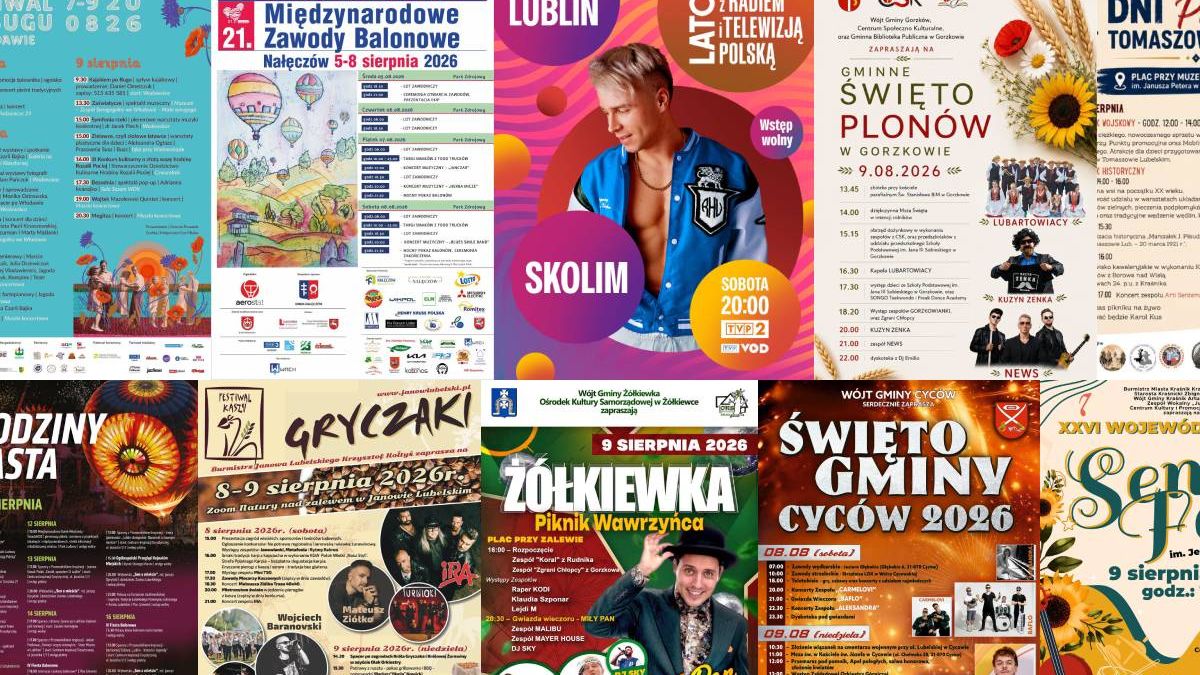 Wydarzenia i imprezy w województwie lubelskim w weekend 8-9 sierpnia 2026 r.