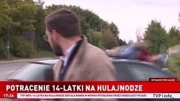 Potrącił 14-latkę i odjechał. Wszystko nagrała kamera TVP Info