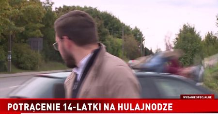 Potrącił 14-latkę i odjechał. Wszystko nagrała kamera TVP Info