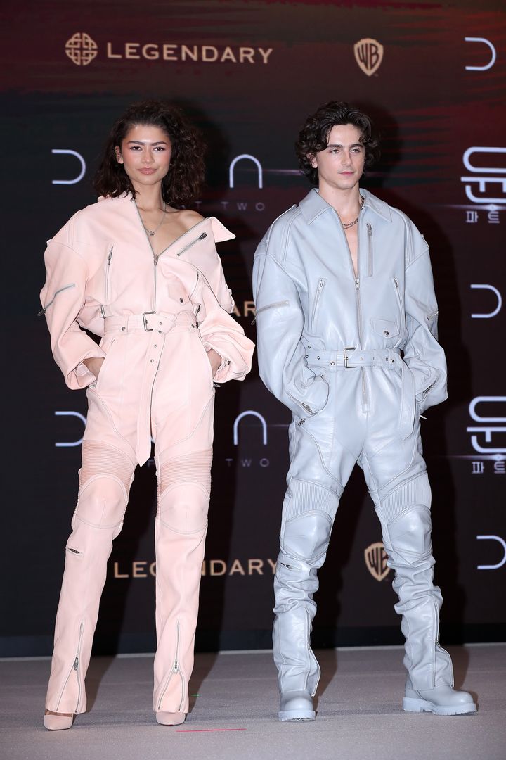 Zendaya i Timothée Chalamet w pasujących stylizacjach w Seulu 