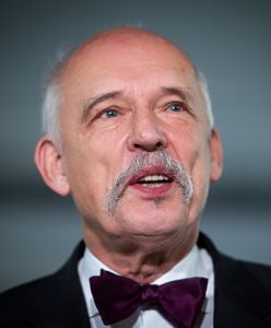 Otwock. Janusz Korwin-Mikke poszedł do sklepu w samej bieliźnie