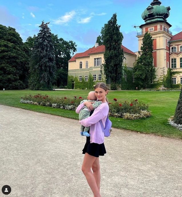 Joanna Opozda z synem Vincentem