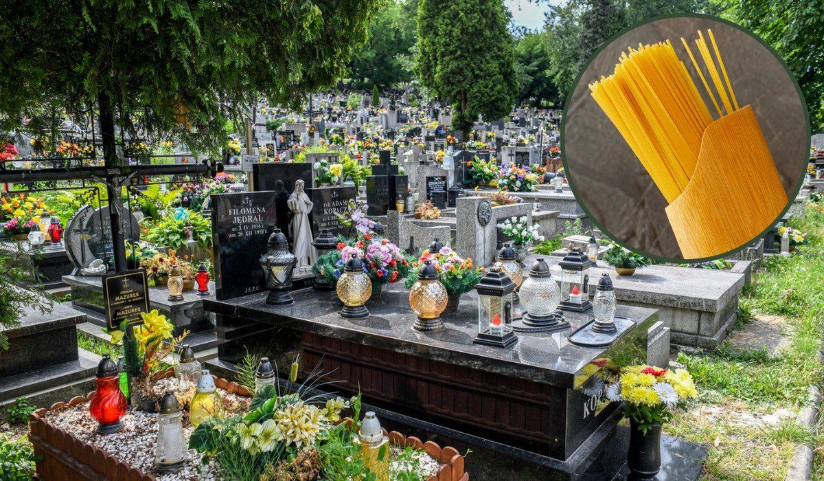 Pomysł zabierania makaronu na cmentarz wydaje się nietypowy, ale jest bardzo praktyczny