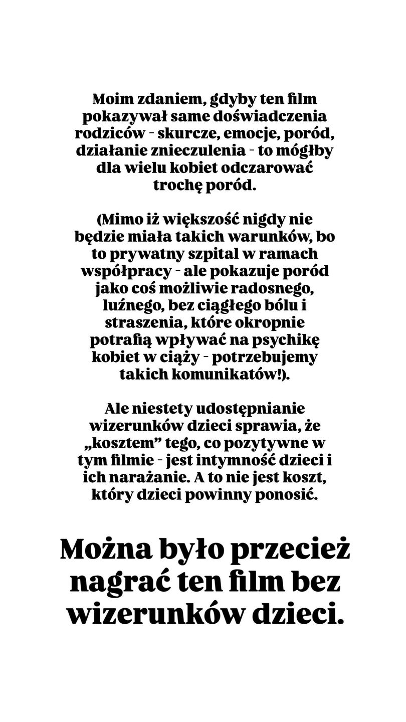 Maja Staśko o filmie z porodu Andziaks