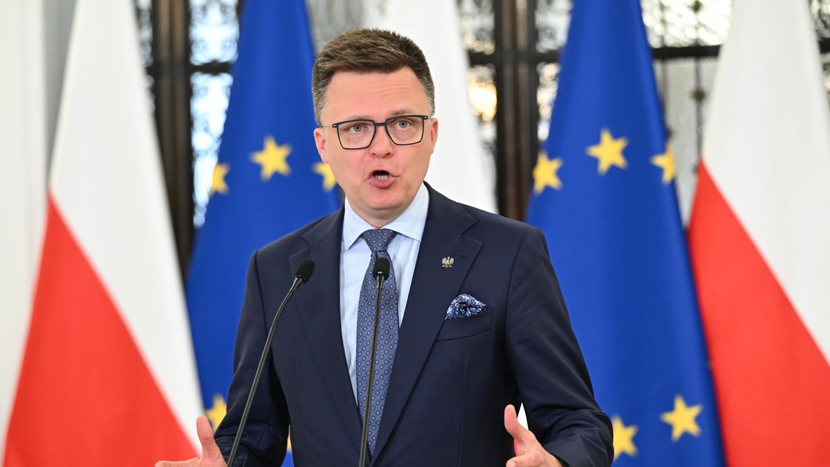 Szymon Ho�ownia
Warszawa, 03.06.2025. Marsza�ek Sejmu Szymon Ho�ownia na konferencji prasowej w Sejmie w Warszawie, 3 bm.  (rp/awol) PAP/Radek Pietruszka
Radek Pietruszka
X kadencja, 10, 10., aplikacja, Dziesi�ta, kadencji, Konstytucja, obrady, ordynacja podatkowa, plenarna, polityk, polityk polityka, Polityka, posiedzenie, Posiedzenie Sejmu, pos�owie, projekt Prezydencki, rz�dowe projekty deregulacyjne, sala, Sala plenarna posiedze� obrad, Sejm, Sejm RP, zmiany w Konstytucji