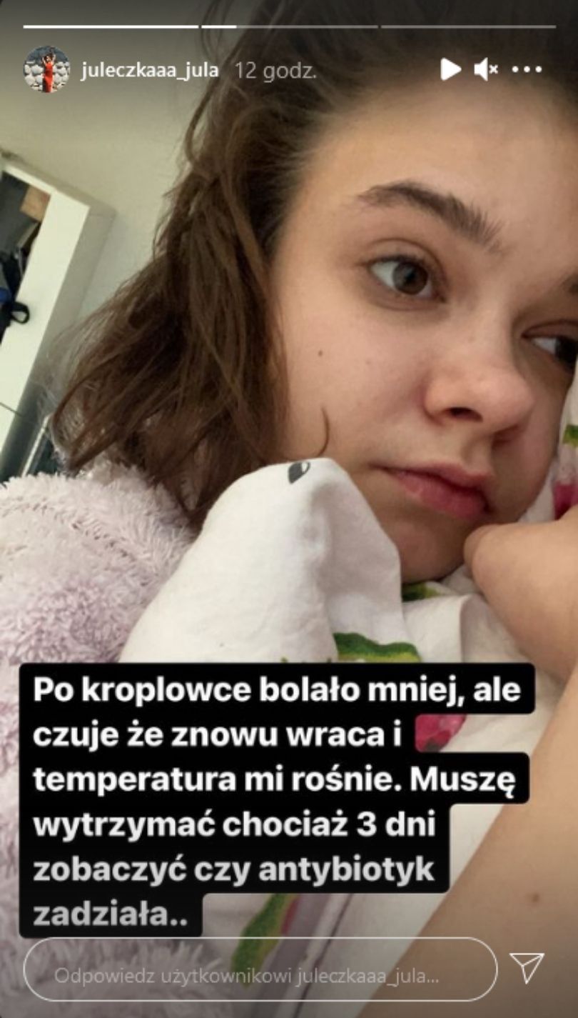 Julia Wróblewska relacjonuje wizytę w szpitalu