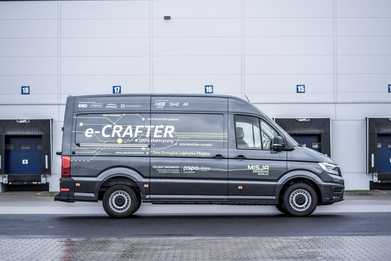 Volkswagen e-Crafter ma 173 km zasięgu