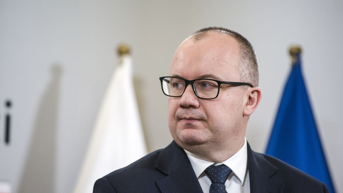 WARSAW, MASOVIAN VOIVODESHIP, POLAND - 2024/03/14: Poland's Minister of Justice, Adam Bodnar speaks at the press conference with Vera Jourova in Warsaw. Today, Vera Jourova, Vice-President of the European Commission, came to Poland and met with the Minister of Justice, Adam Bodnar. Vice-President Jourova spoke about the threats before the European Parliament elections. Minister Bodnar informed Vera Jourova that the government is implementing a plan to restore the rule of law in Poland, which determines the payment of EU funds to Poland for the National Reconstruction Plan. (Photo by Attila Husejnow/SOPA Images/LightRocket via Getty Images)