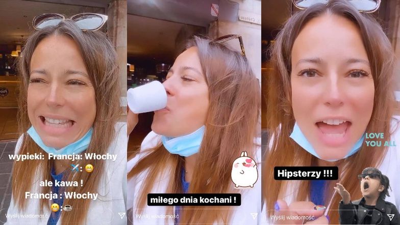 "Ekspertka kulinarna" Anna Mucha pomstuje na francuską kawę i zapewnia: "NAWET u hipsterów włoskich nie wypiłam złej kawy"